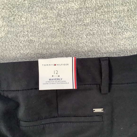 Tommy Hilfiger NWT Waverly Slim Stretch Black Capri Sz. 12 - Picture 5 of 7